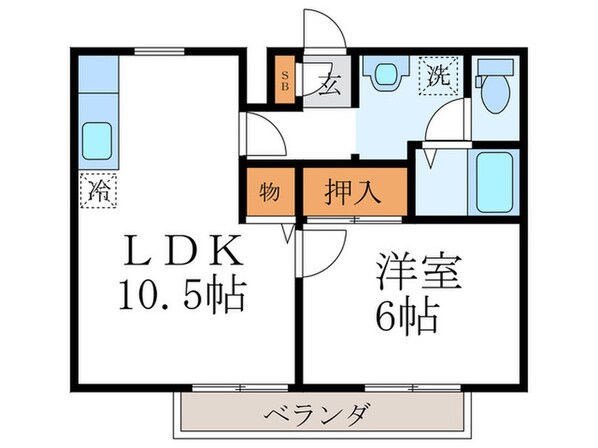 クレ－ルかきつばたの物件間取画像